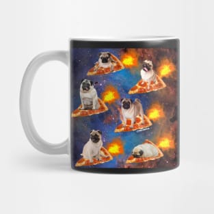 Pugs in Space Riding Pizza Mug